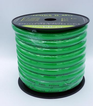Power Cable - 0 Gauge 50ft CCA Green