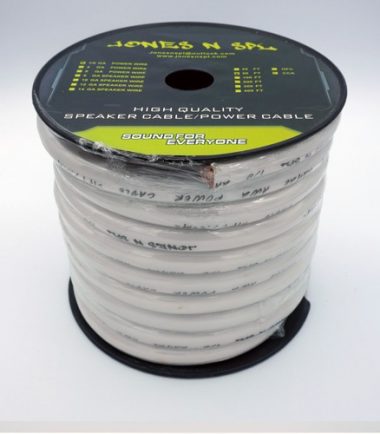 Power Cable - 0 Gauge 50ft CCA White